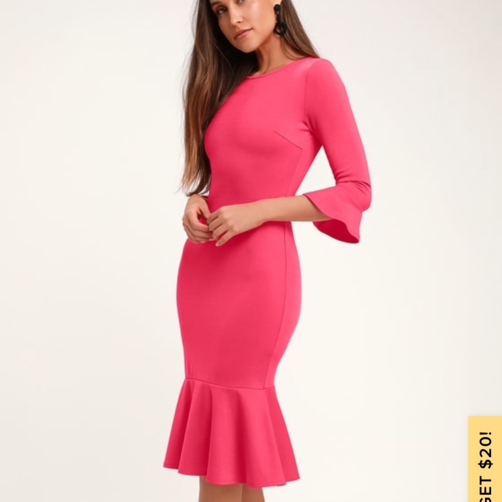 Hot pink Lulus dress